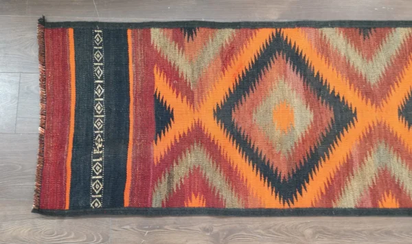 Handmade Afghan Kilim Extra Long Runner - Image 6