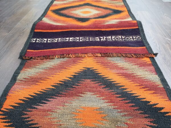 Handmade Afghan Kilim Extra Long Runner - Image 8