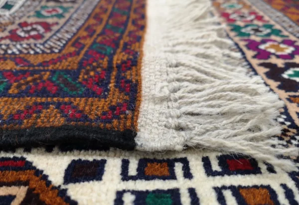 Handmade Fine Afghan Baluchi Rug - Image 6