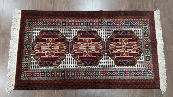Handmade Fine Afghan Baluchi Rug - Image 8