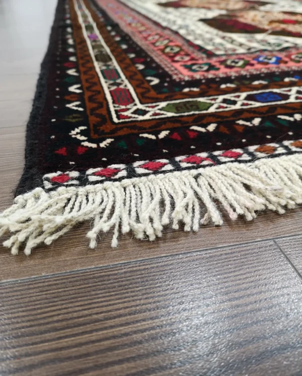 Handmade Fine Afghan Baluchi Rug - Image 6