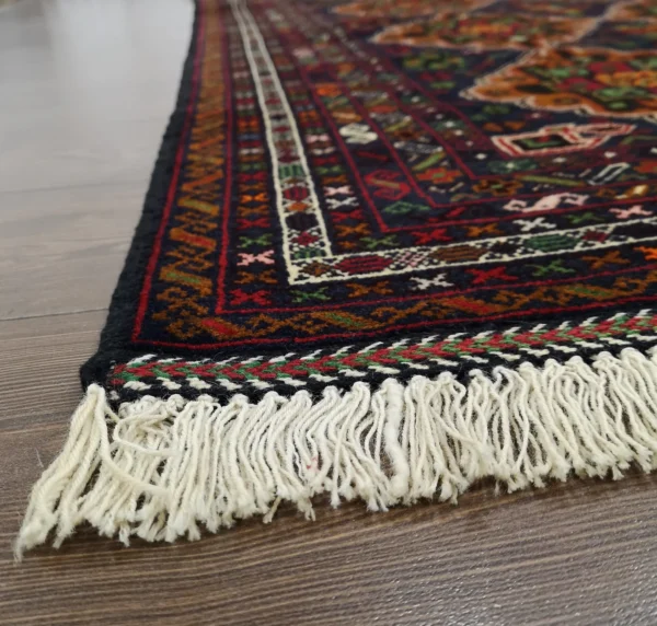 Handmade Fine Afghan Baluchi Rug - Image 3