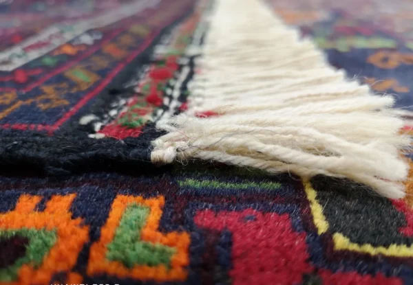 Handmade Fine Afghan Baluchi Rug - Image 4