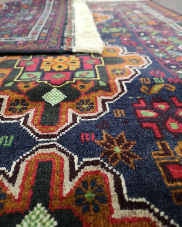 Handmade Fine Afghan Baluchi Rug - Image 6