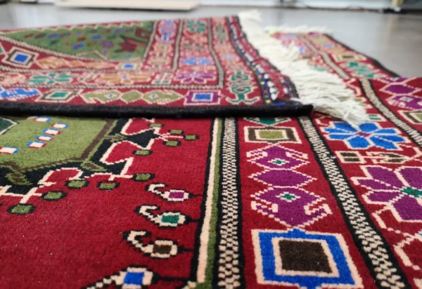 Handmade Fine Afghan Baluchi Rug - Image 2