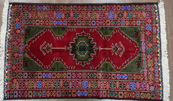 Handmade Fine Afghan Baluchi Rug - Image 5