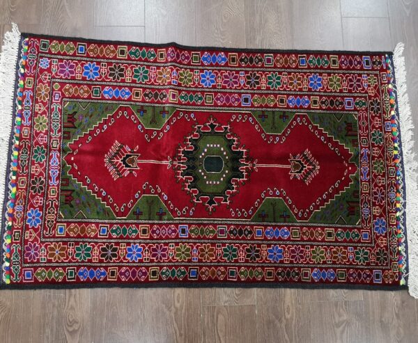 Handmade Fine Afghan Baluchi Rug - Image 7