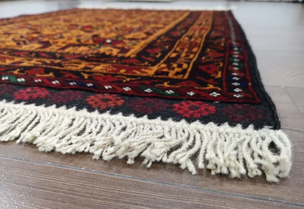Handmade Fine Afghan Baluchi Rug - Image 2