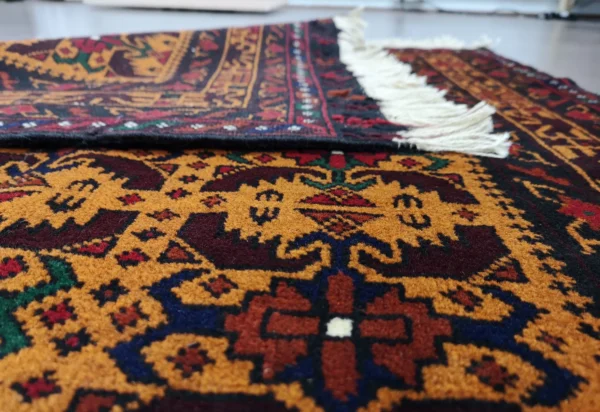 Handmade Fine Afghan Baluchi Rug - Image 6