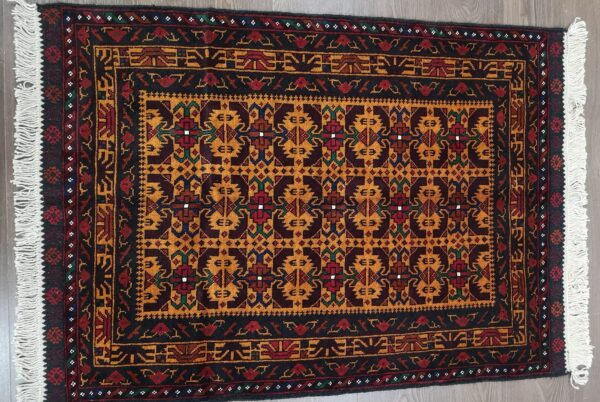Handmade Fine Afghan Baluchi Rug - Image 7