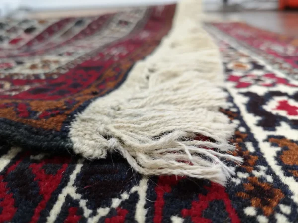 Handmade Fine Afghan Baluchi Rug - Image 6