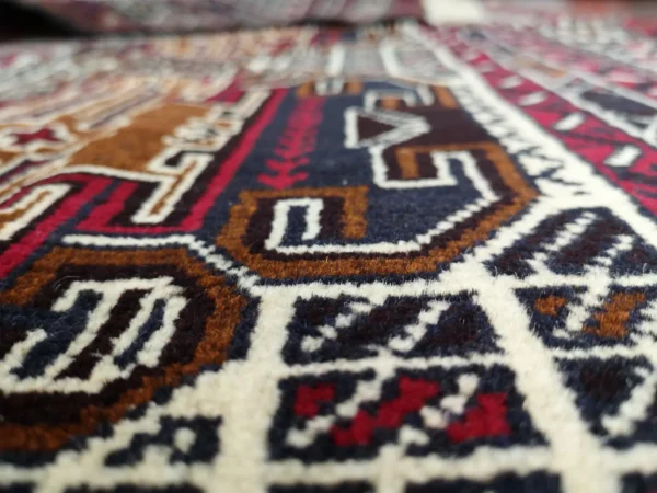 Handmade Fine Afghan Baluchi Rug - Image 8