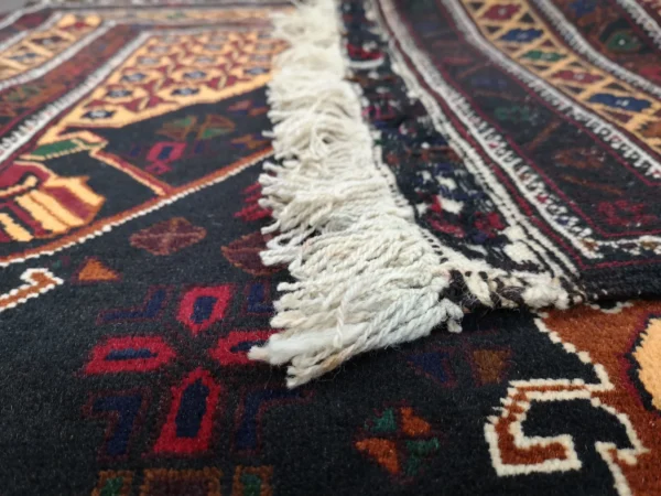 Handmade Fine Afghan Baluchi Rug - Image 3