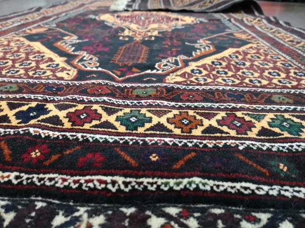 Handmade Fine Afghan Baluchi Rug - Image 7