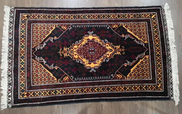 Handmade Fine Afghan Baluchi Rug - Image 9