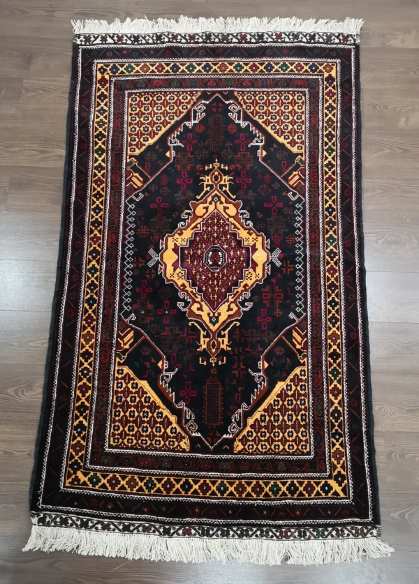 Handmade Fine Afghan Baluchi Rug - Image 2