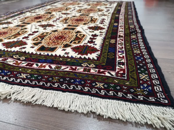 Handmade Fine Afghan Baluchi Rug - Image 5