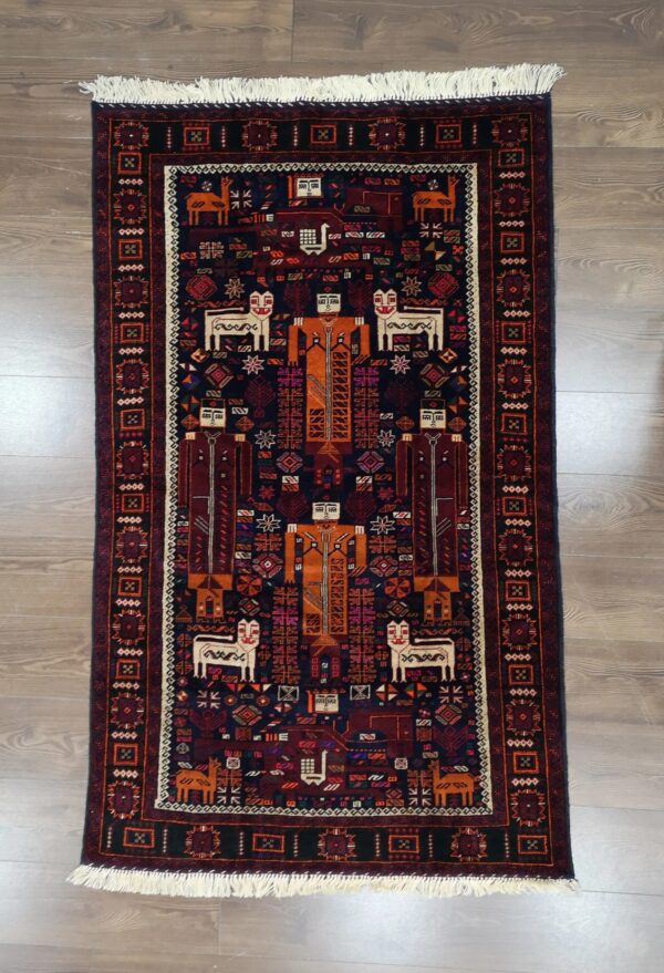 Handmade Fine Afghan Baluchi Rug