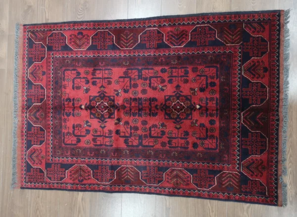 Handmade Fine Afghan Khamyab Rug - Image 4
