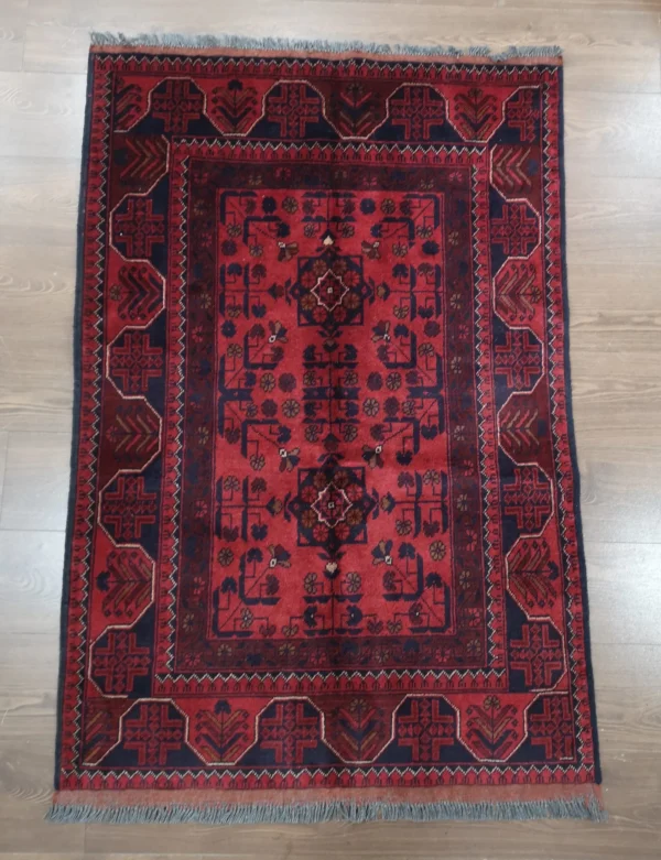 Handmade Fine Afghan Khamyab Rug - Image 2