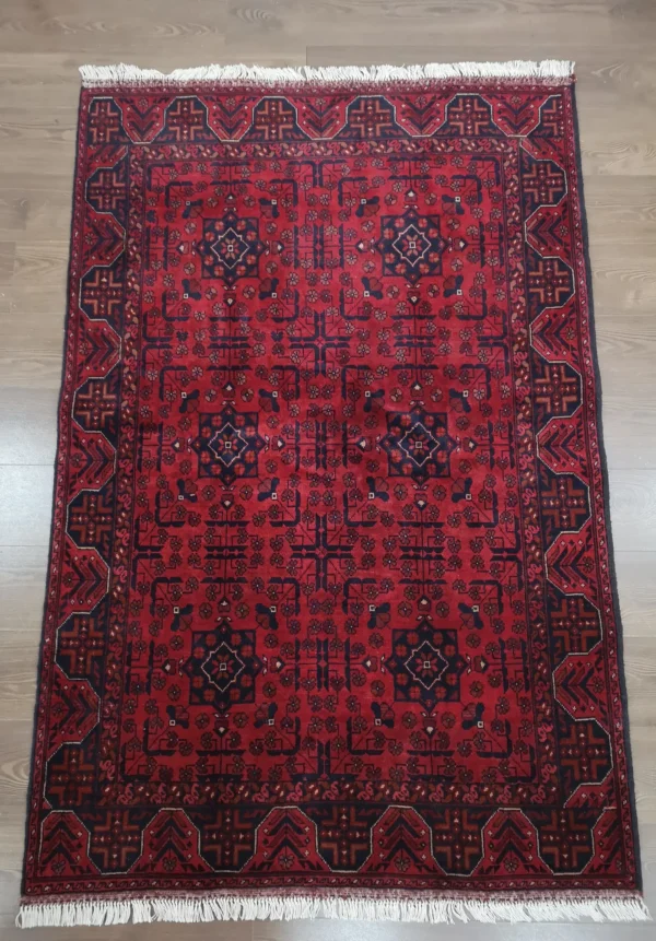 Handmade Fine Afghan Khamyab Rug - Image 4